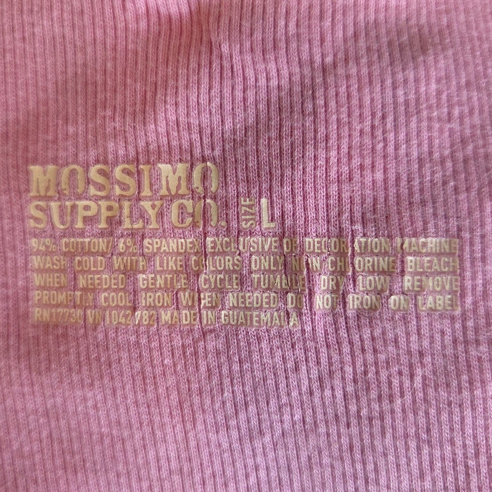 Mossimo Supply Co. Pink Tank with Lace Edges Size L - Picture 3 of 3